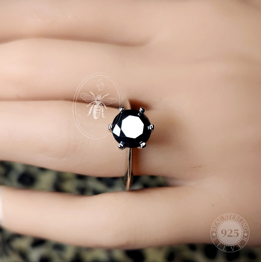 Certified 1 ct. Moissanite 925 Silver Solitaire Ring w/ Life Warranty Wedding